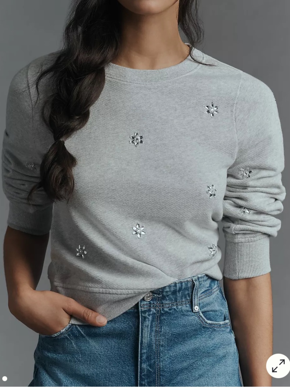 PAIGE Ordenna Heather Gray Pullover Sweatshirt XL